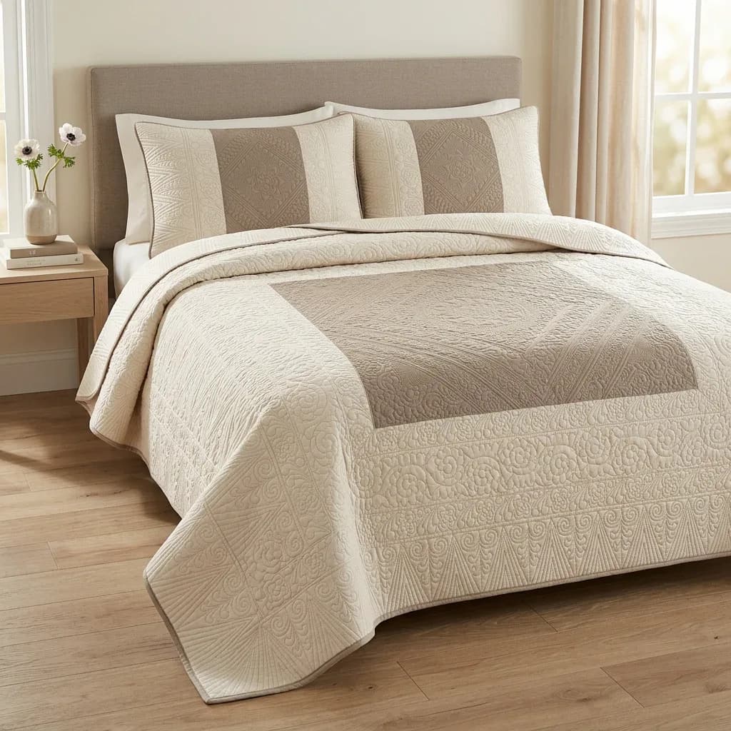 Hand Quilted Queen Bedcover