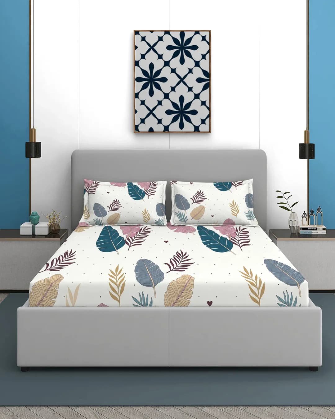 Coral Cloud Cotton Double 3Pc Bedding Set