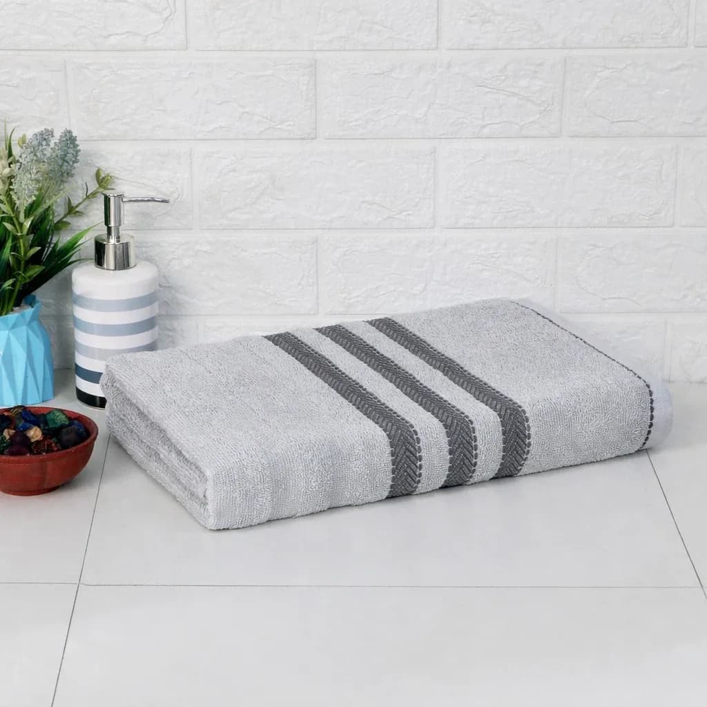 Cozy Nest 100% Pure Cotton Towel | Set of 2| Unisex | Large Towel | Rise N Shine 100% Pure Cotton Towel | Set of 2 | Unisex | Large Towel | Zero Twist Towel