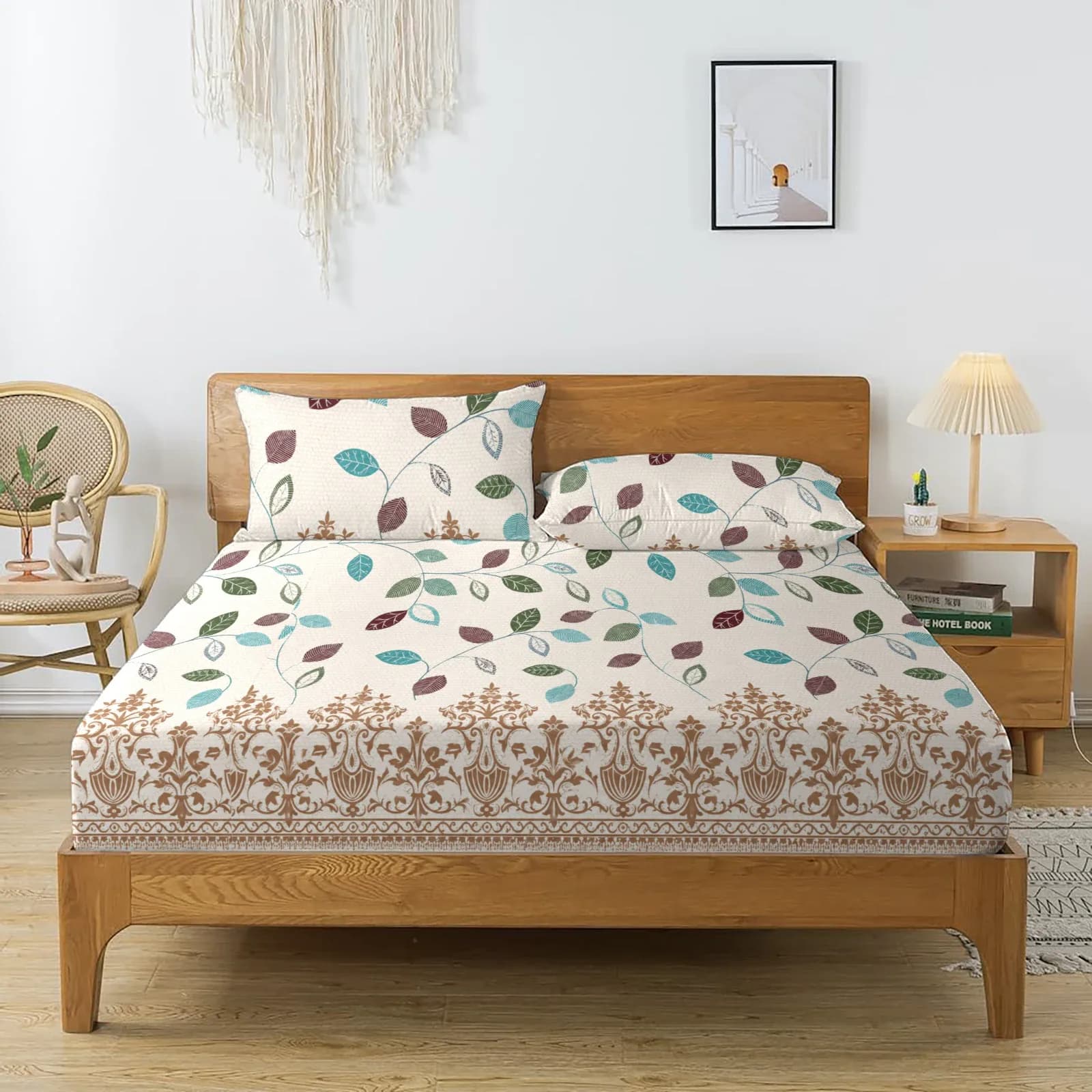 Coral Cloud Cotton Double 3Pc Bedding Set