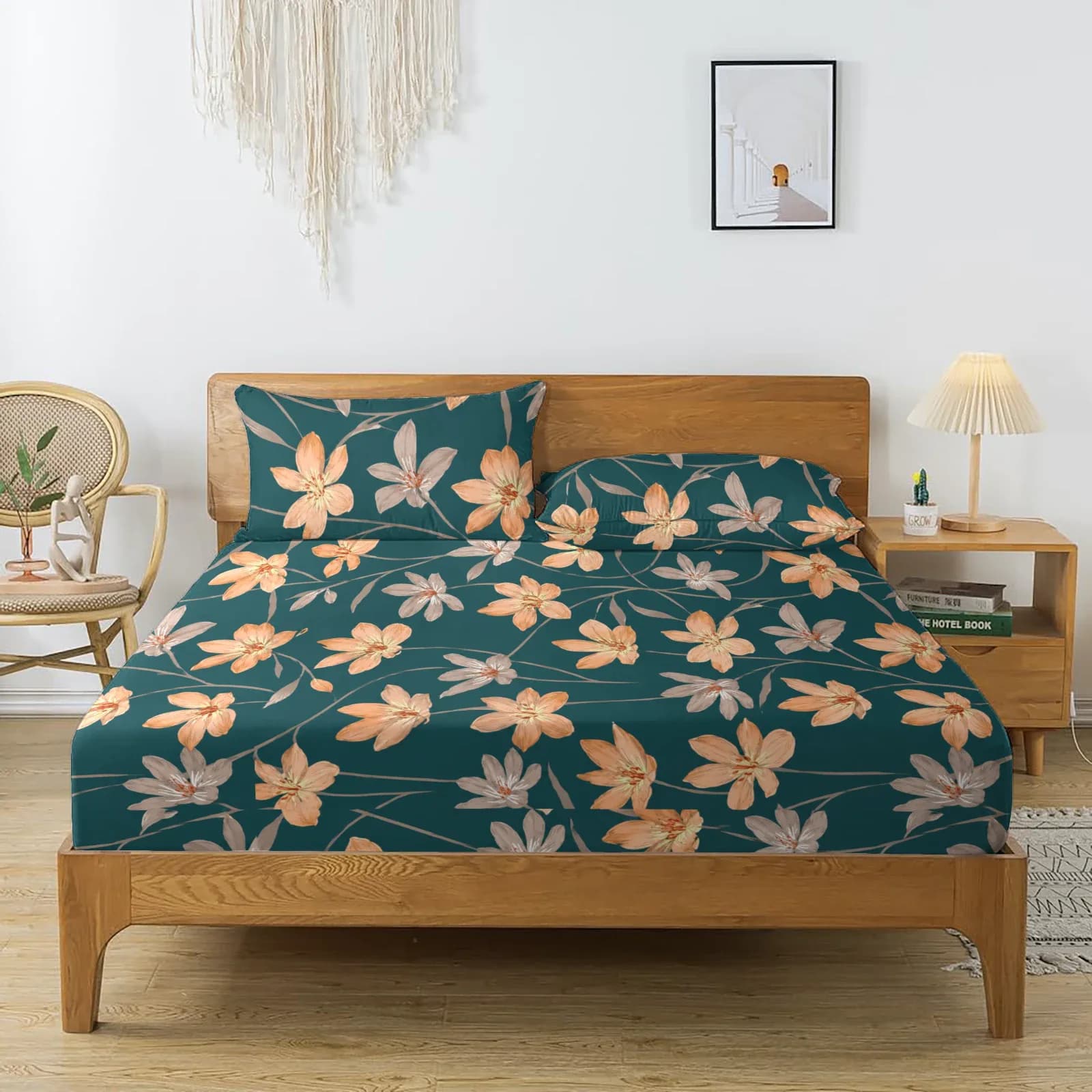 Coral Cloud Cotton Double 3Pc Bedding Set