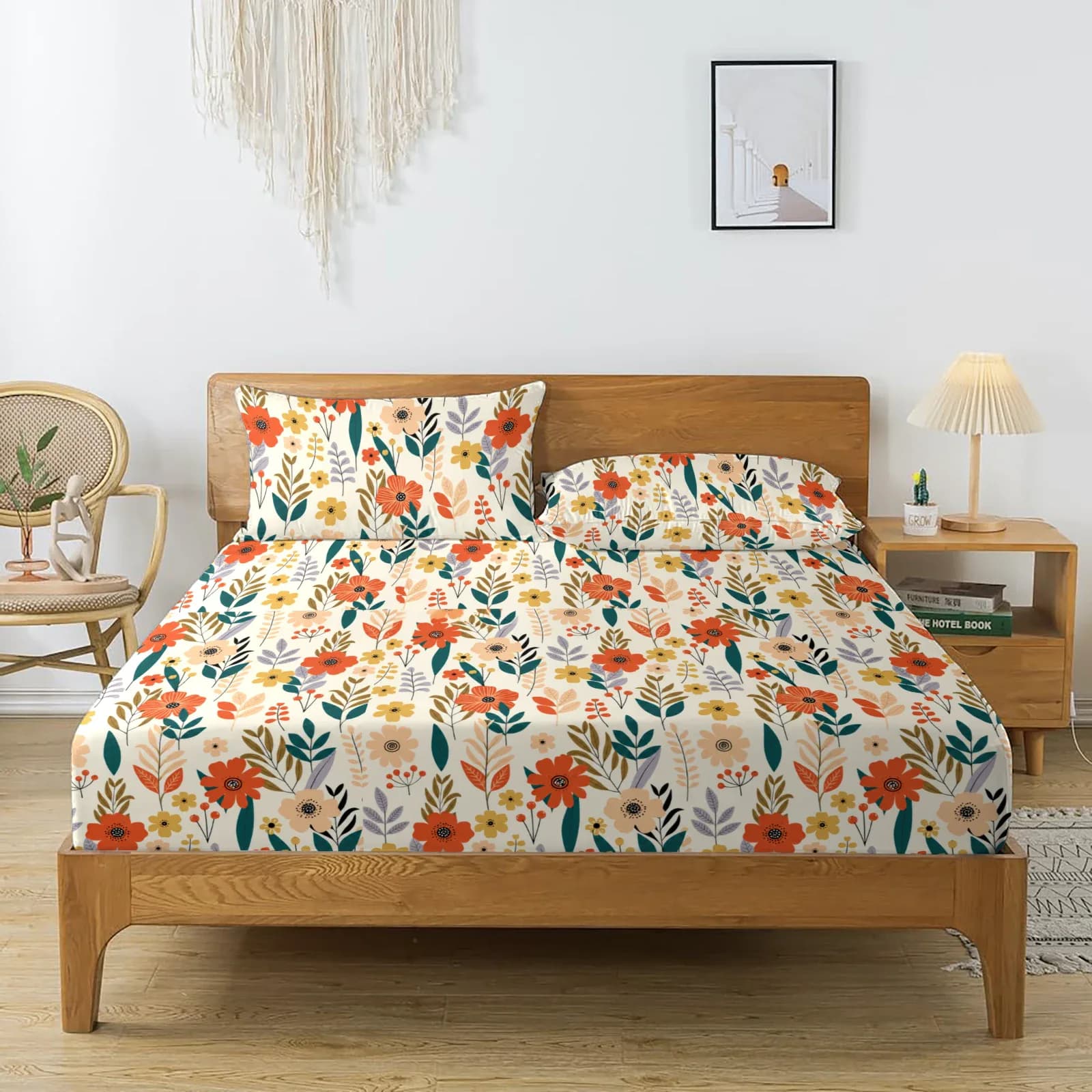Coral Cloud Cotton Double 3 Pc bedding Set