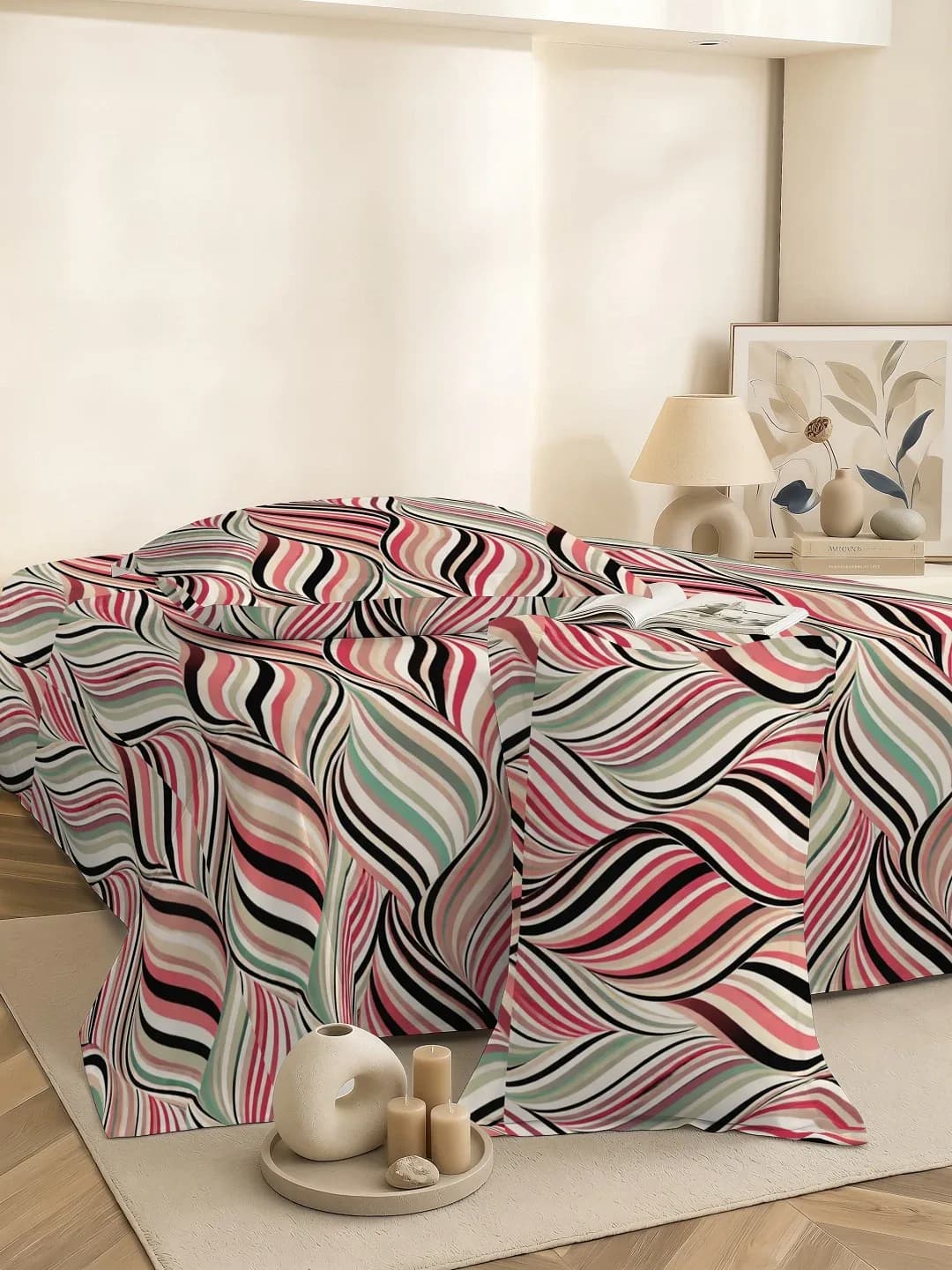 Coral Cloud Cotton Double 3Pc bedding Set