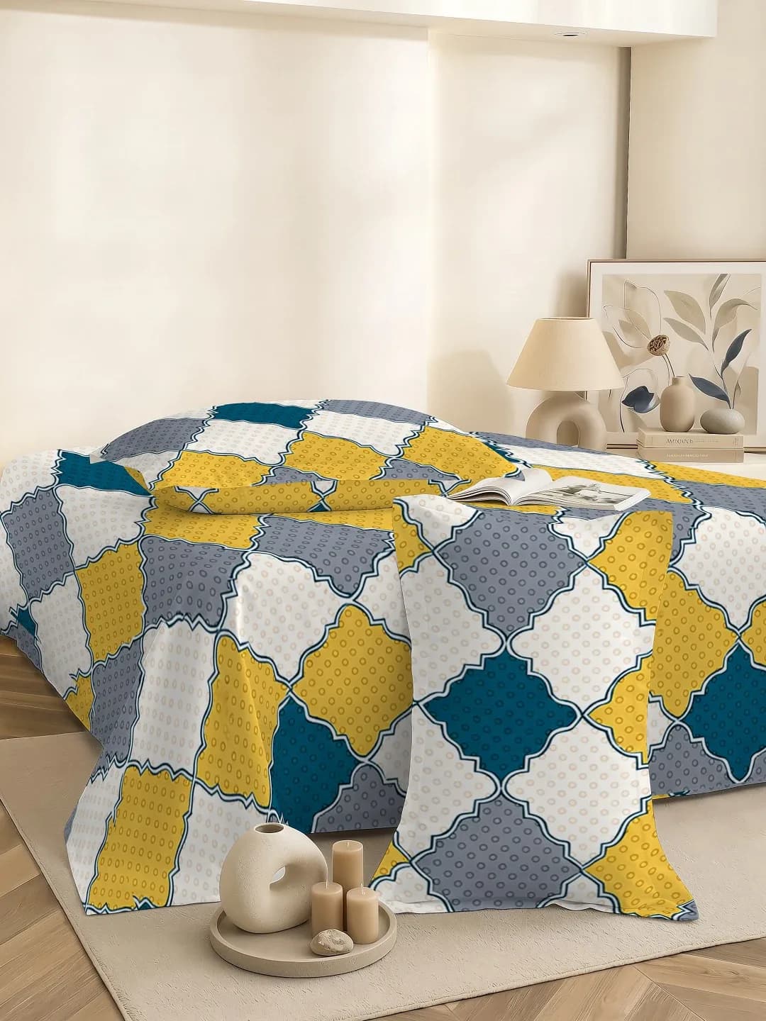 Coral Cloud Cotton Double 3Pc Bedding Set