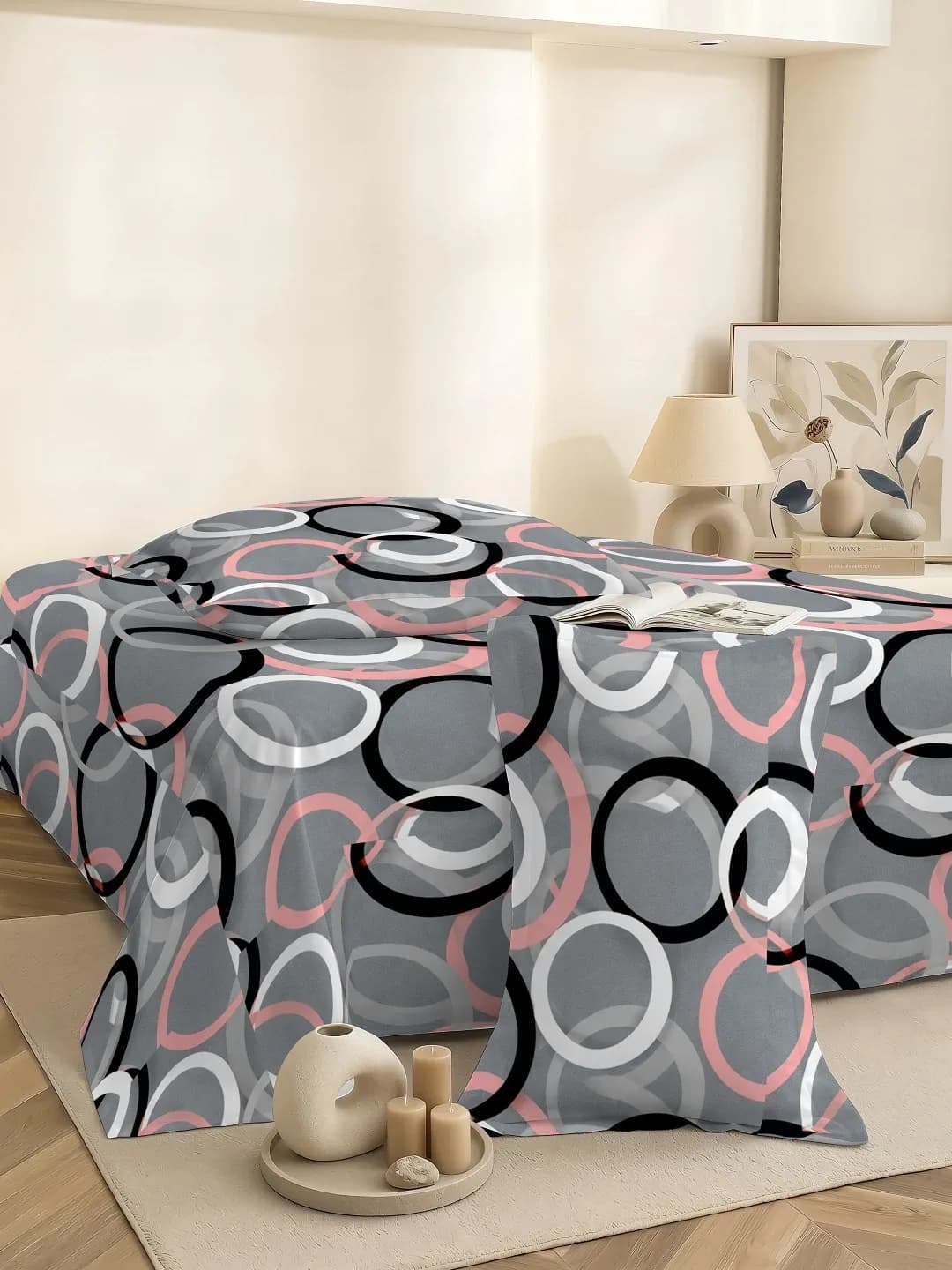 Coral Cloud Cotton Double 3Pc Bedding Set