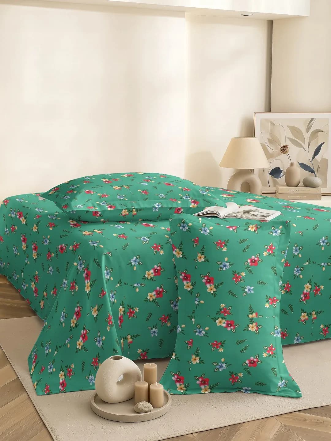 Coral Cloud Cotton Double 3Pc Bedding Set