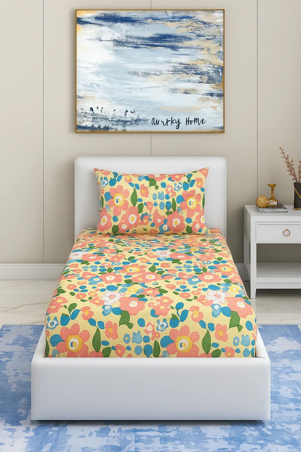 Coral Cloud Cotton Single 2Pc Bedding Set