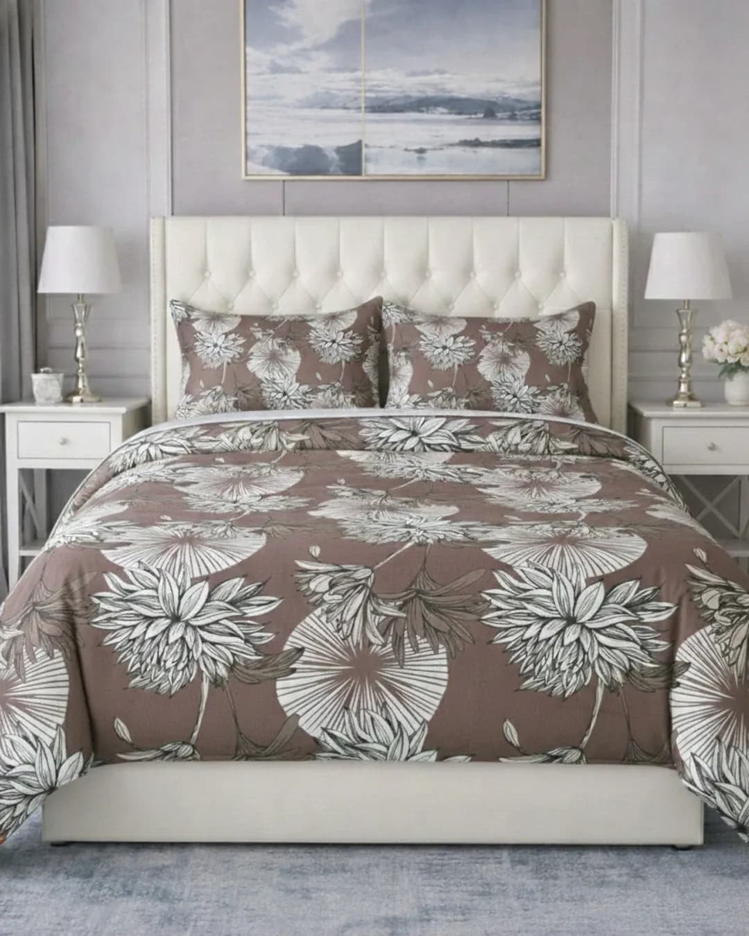 Fantasy Cloud Cotton King 3Pc Bedding Set