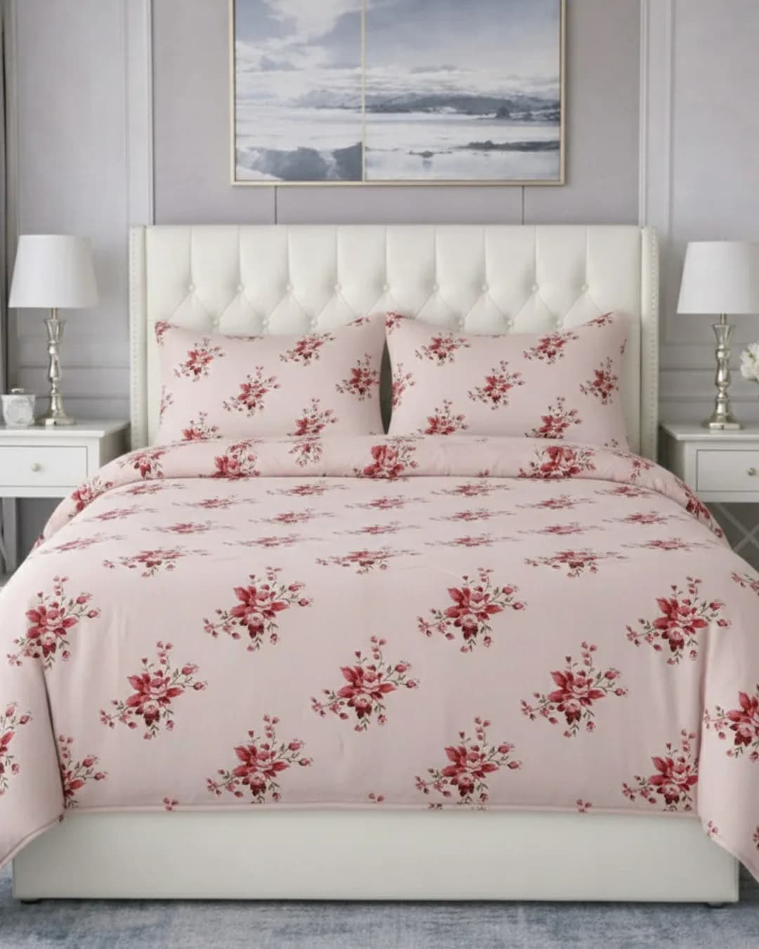 Fantasy Cloud Cotton King 3Pc Bedding Set
