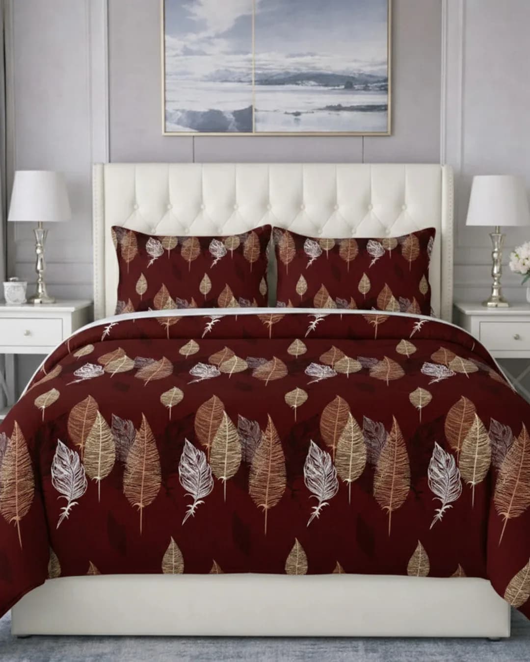 Fantasy 180 TC Cloud Cotton King Bedsheet Set – 108x108 inches