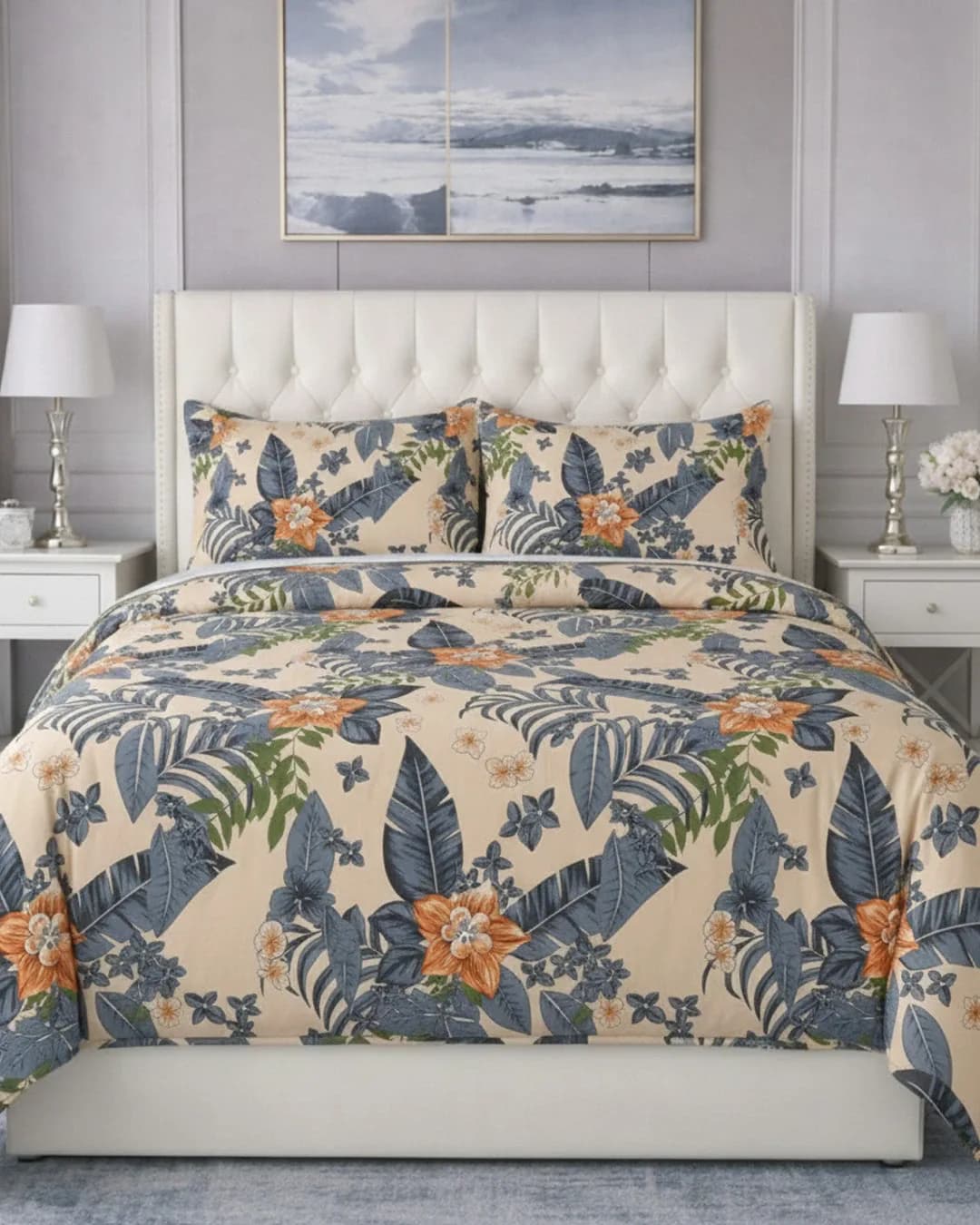 Fantasy Cloud Cotton King 3PC Bedding Set