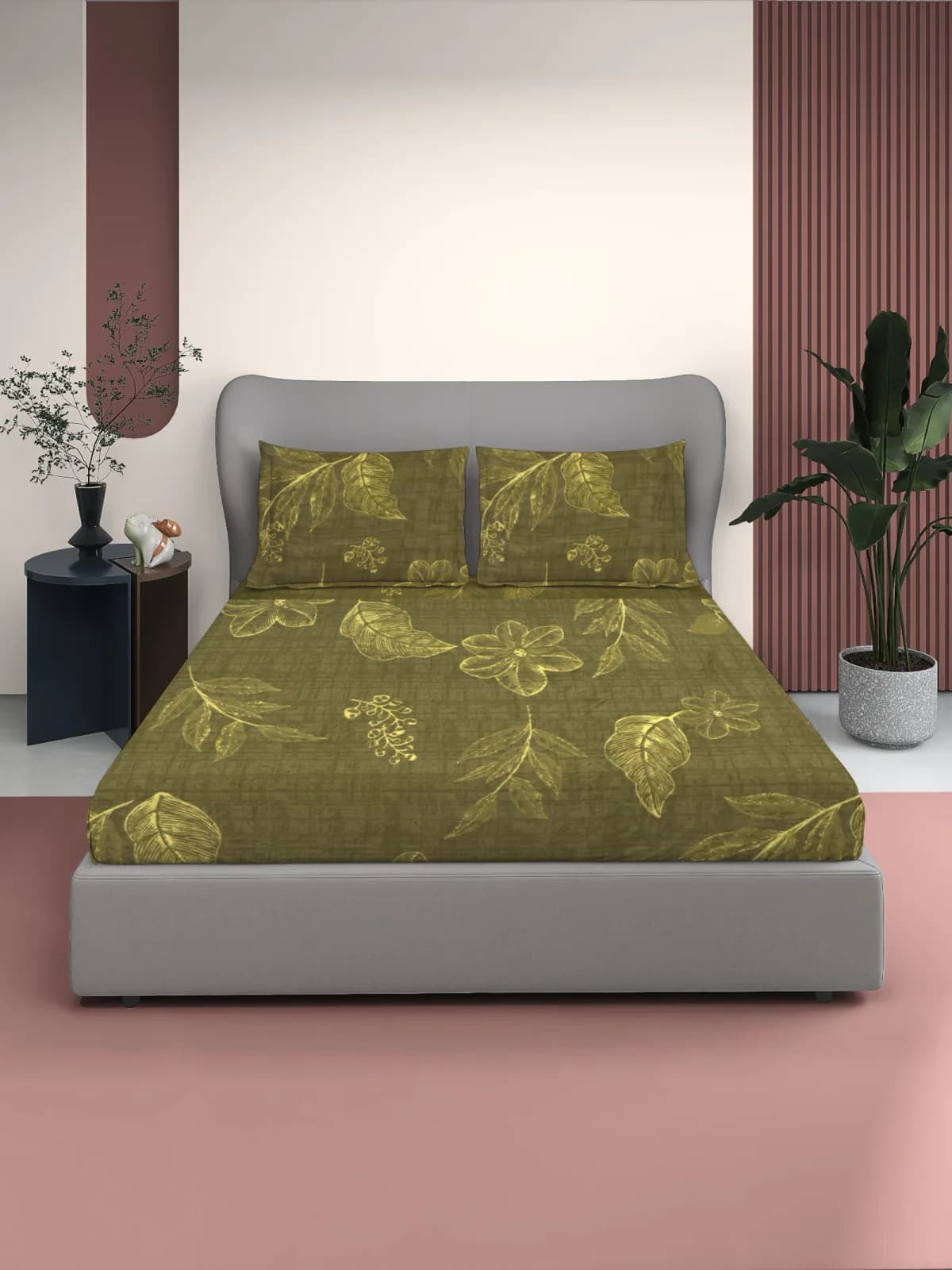 Fantasy 180 TC Cloud Cotton King Bedsheet Set – 108x108 inches