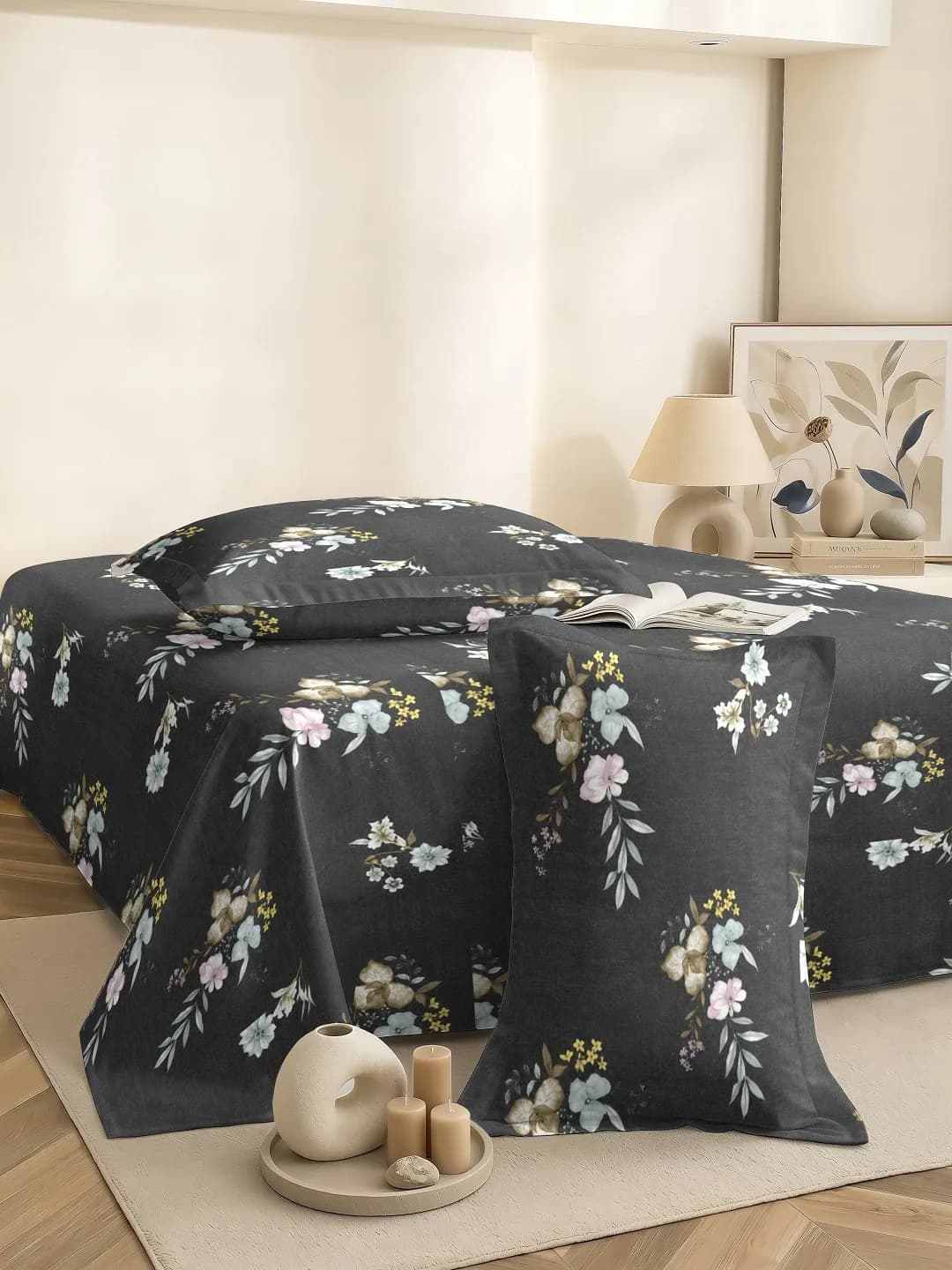 Fantasy 180 TC Cloud Cotton King Bedsheet Set – 108x108 inches