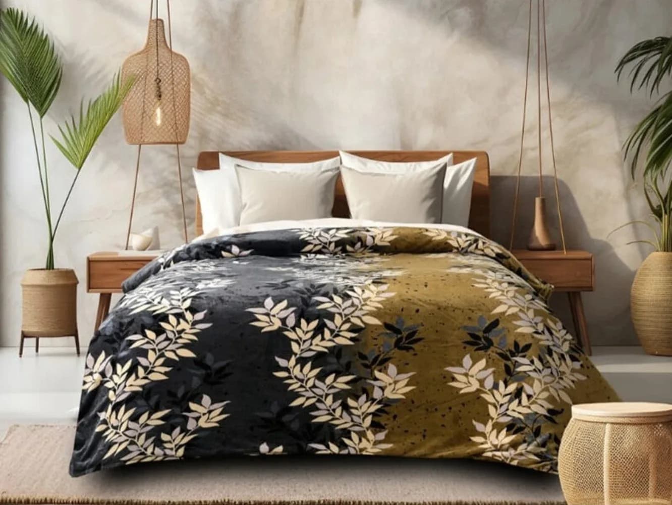 Faleno Collection Super-Warm Flannel Queen Bedding Set – Winter Bedding | 90x100 inches