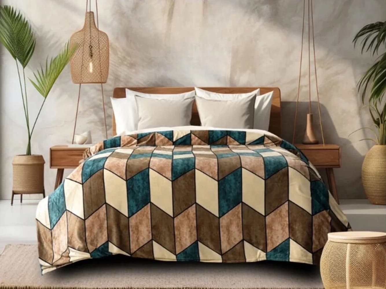 Faleno Collection Super-Warm Flannel Queen Bedding Set – Winter Bedding | 90x100 inches