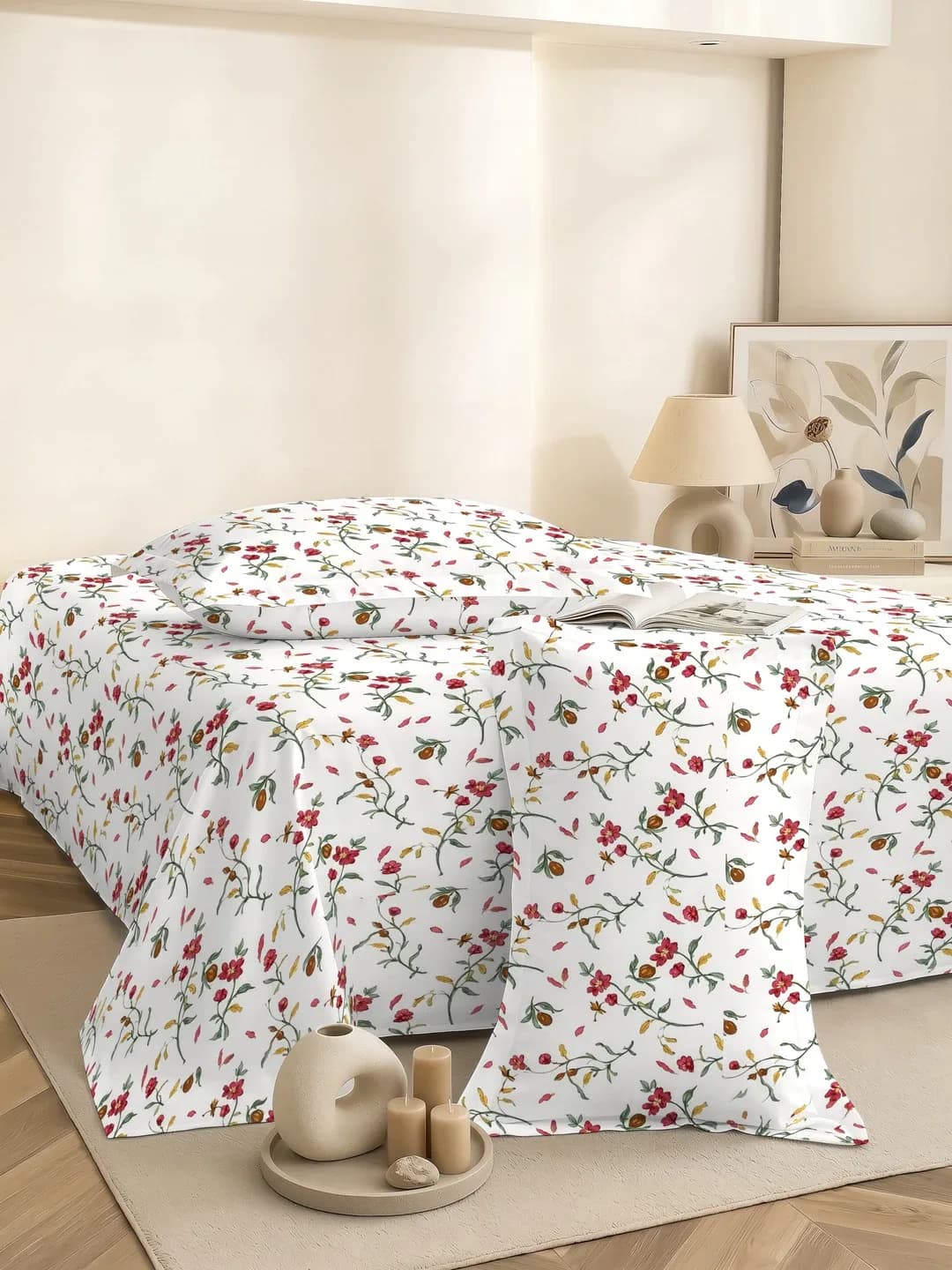 PETAL 180TC PERCALE SUPER KING BEDDING SET - ROYAL TULIP