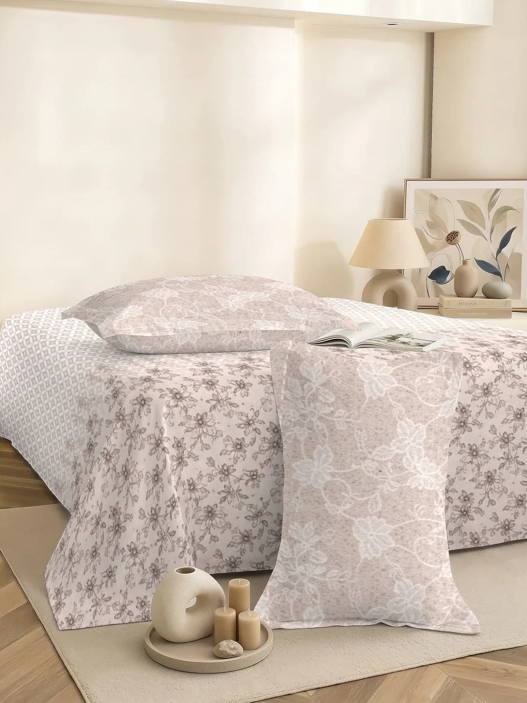 VERA 200 TC 100% PURE COTTON 3PC KING BEDDING SET