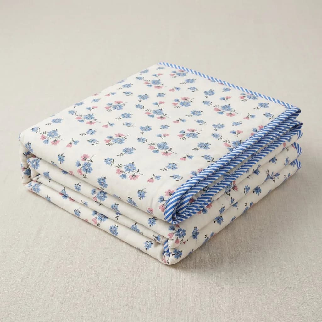 100% Pure Cotton Mulmul Double Bed Dohar