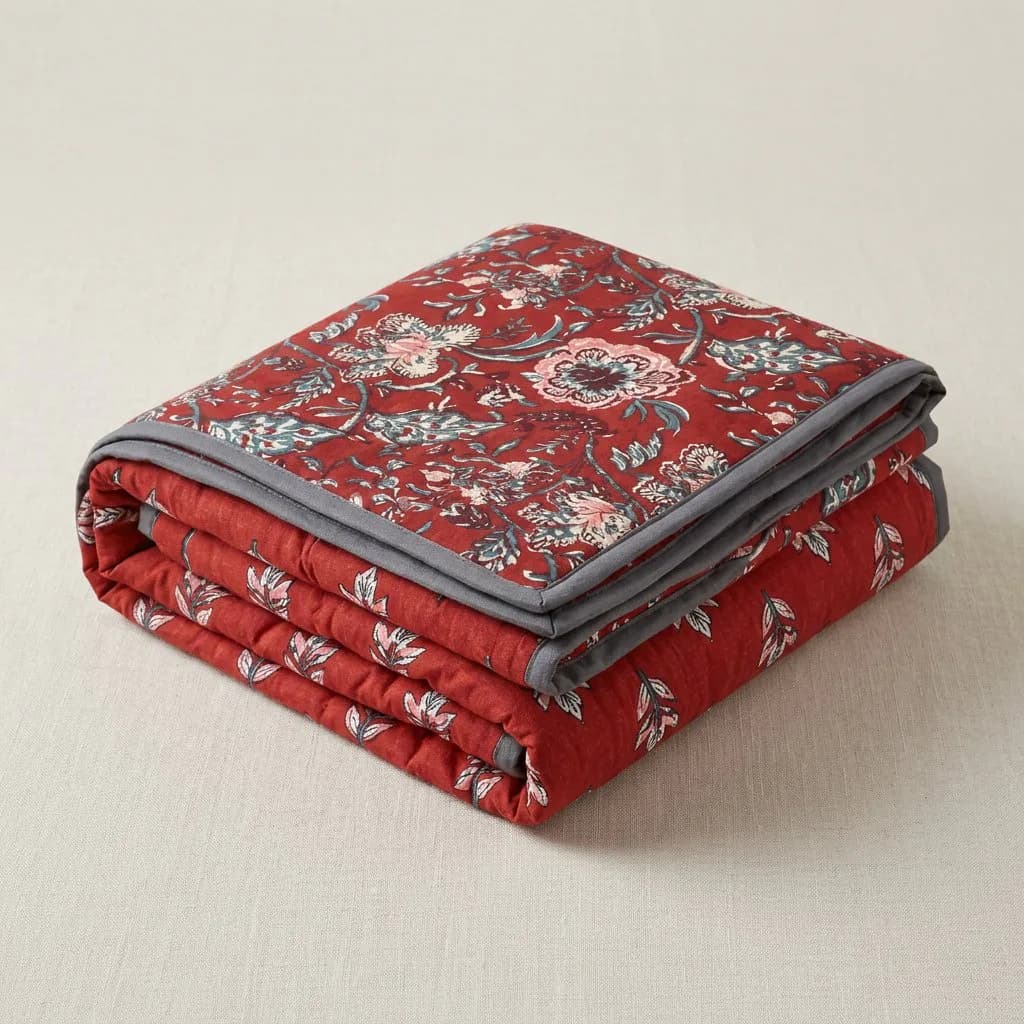 100% Pure Cotton Ajrak Mulmul Double Bed Dohar