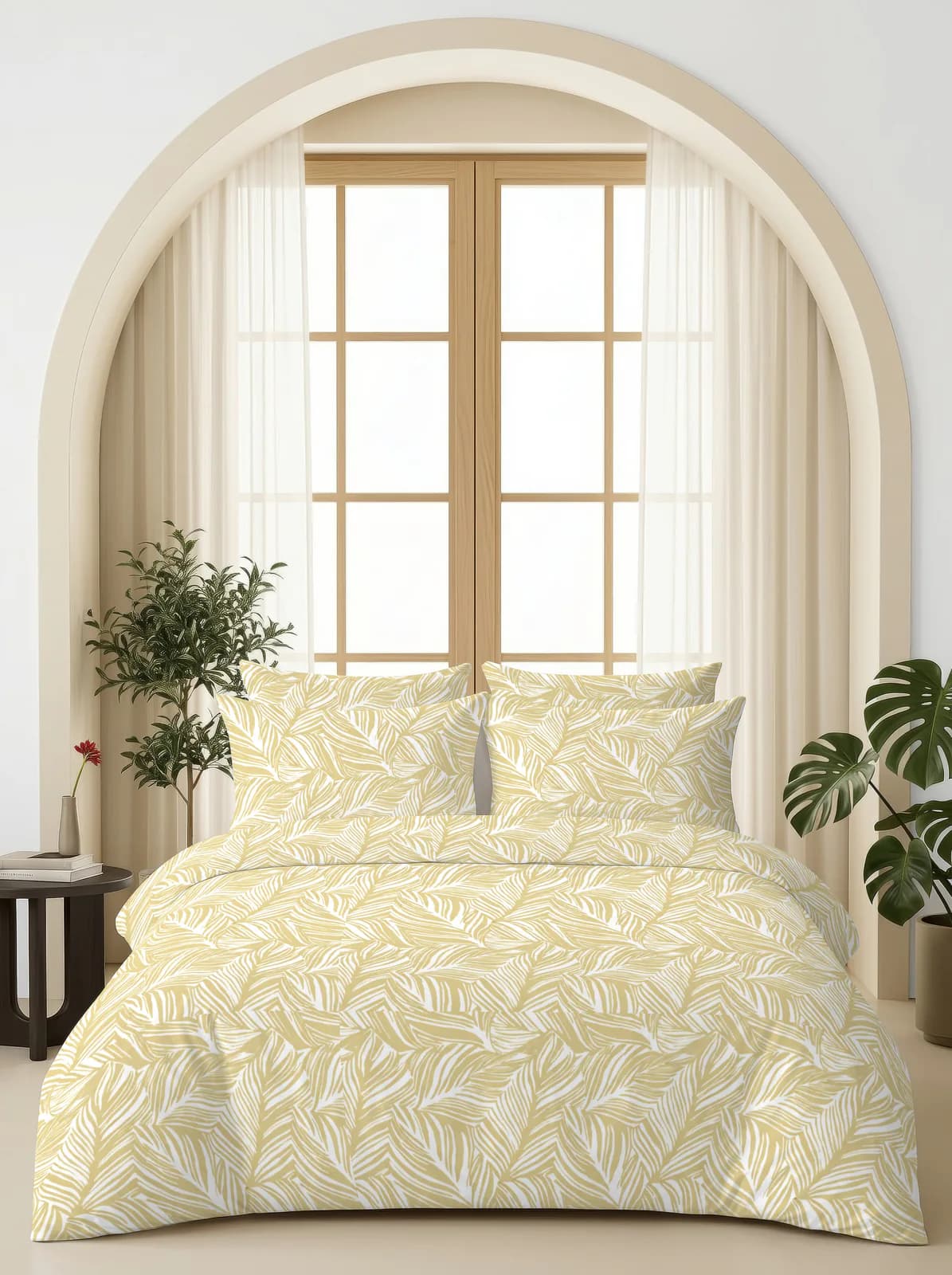 QHxHOMCOT Linen 100% Pure Linen Super King 3Pc Bedding Set | 110x112 Inches