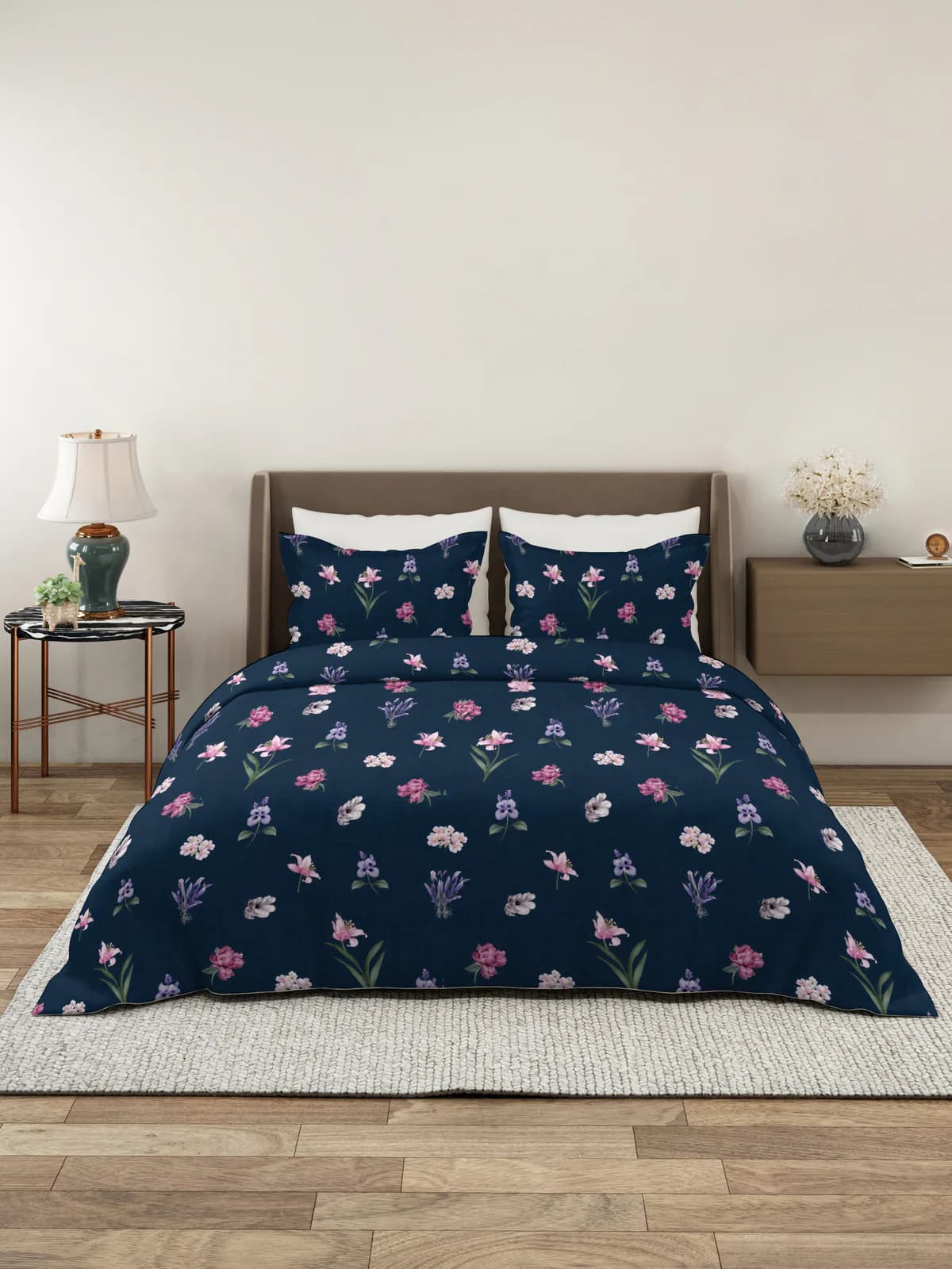 Rome Collection 210 TC Cloud Cotton King Bedsheet Set | 108x108 inches