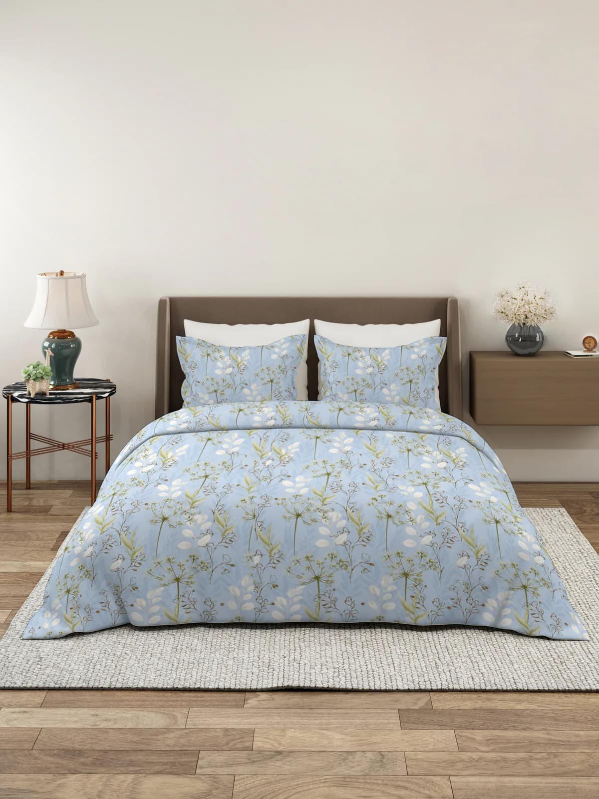 Rome Collection 210 TC Cloud Cotton King Bedsheet Set | 108x108 inches