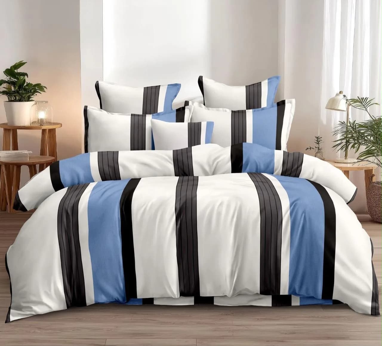 Rome Collection 210 TC Cloud Cotton King Bedsheet Set | 108x108 inches