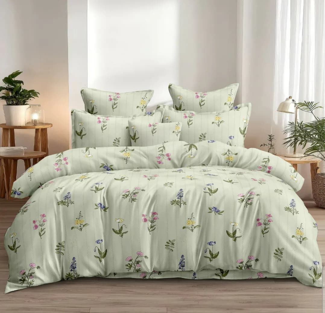 Rome Collection 210 TC Cloud Cotton King Bedsheet Set | 108x108 inches