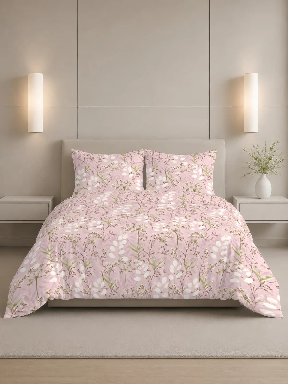 Rome Collection 210 TC Cloud Cotton King Bedsheet Set | 108x108 inches