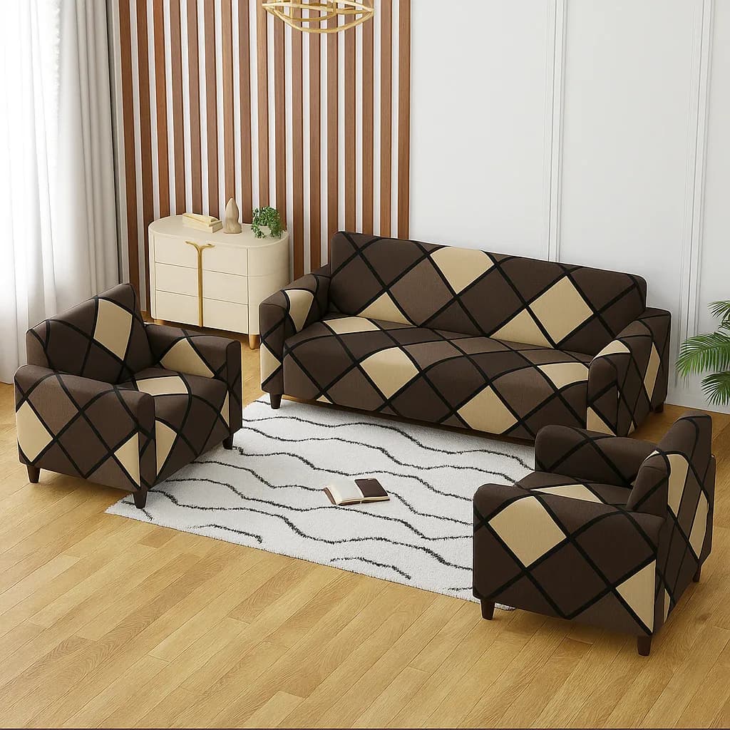 Elastic Fitted 5 Seater Sofa Cover (3+1+1)