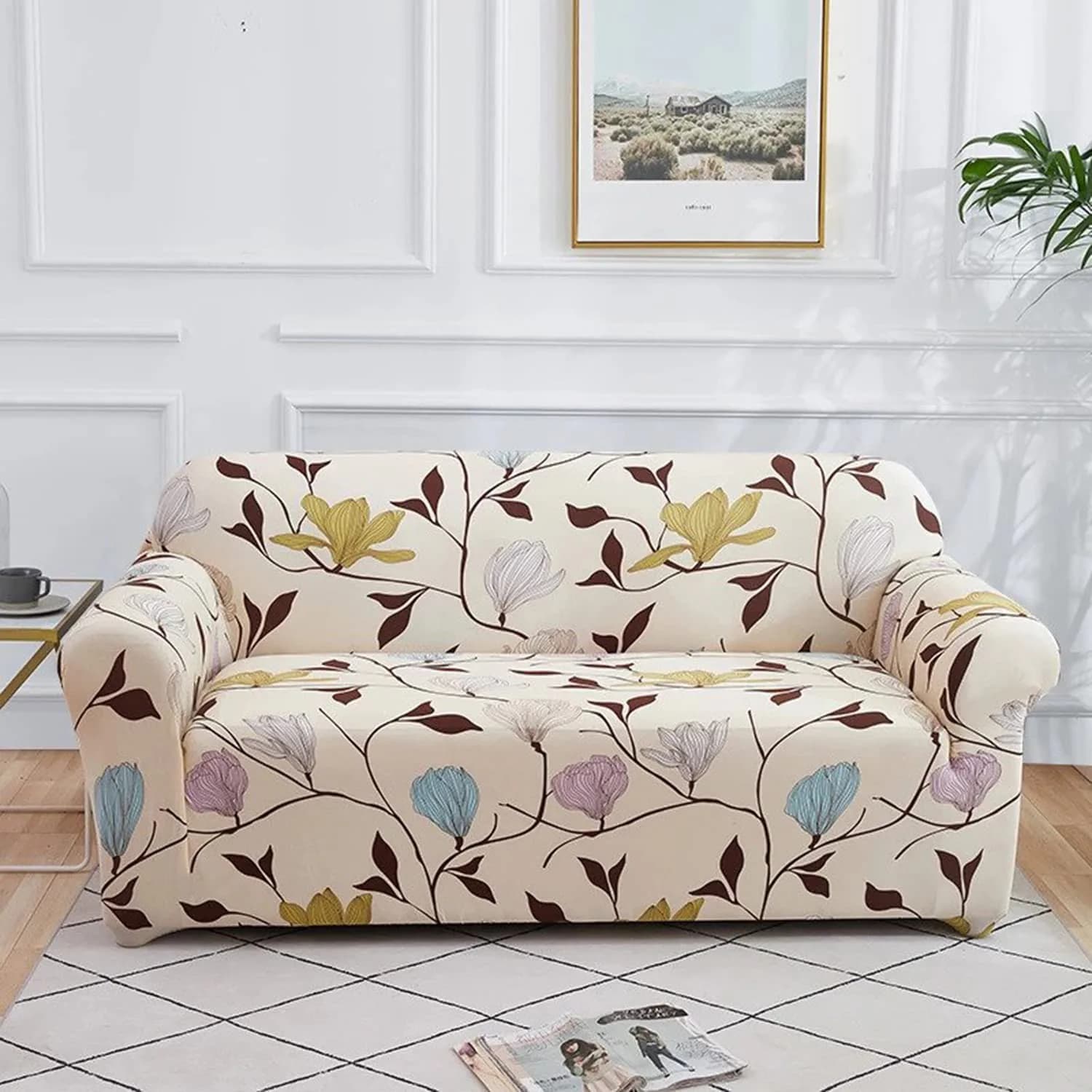 Elastic Fitted 3 Seater Sofa Cover