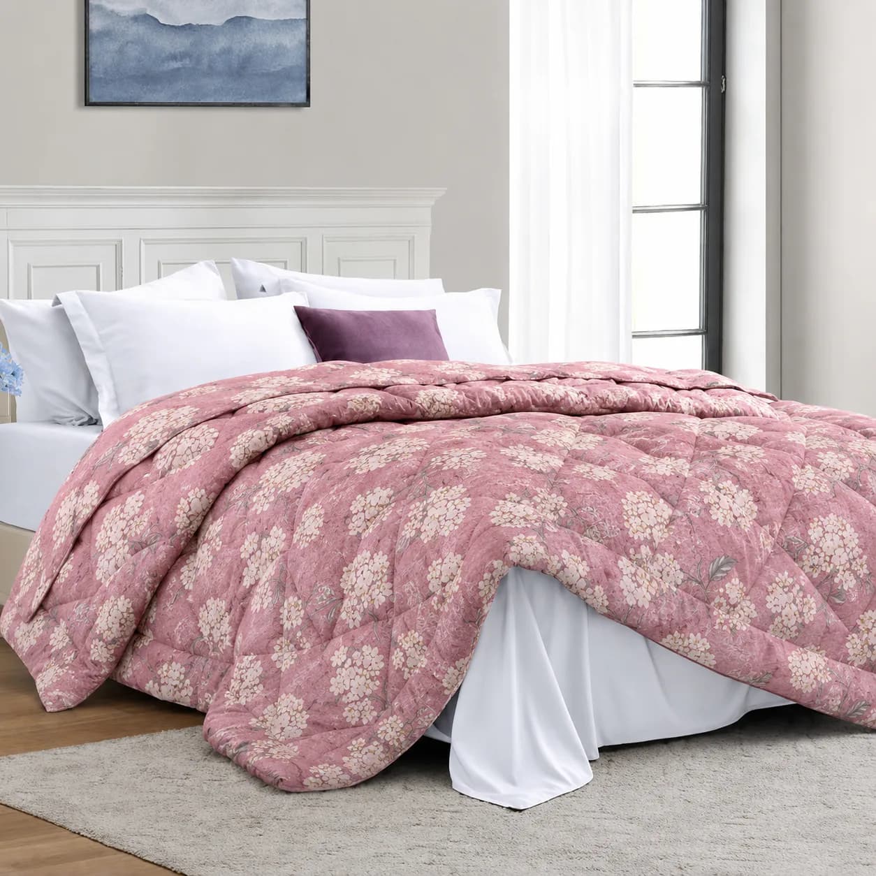 Rome 250GSM Printed Reversible Queen Comforter