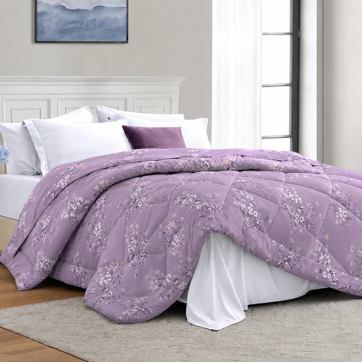 Rome 250GSM Printed Reversible Queen Comforter