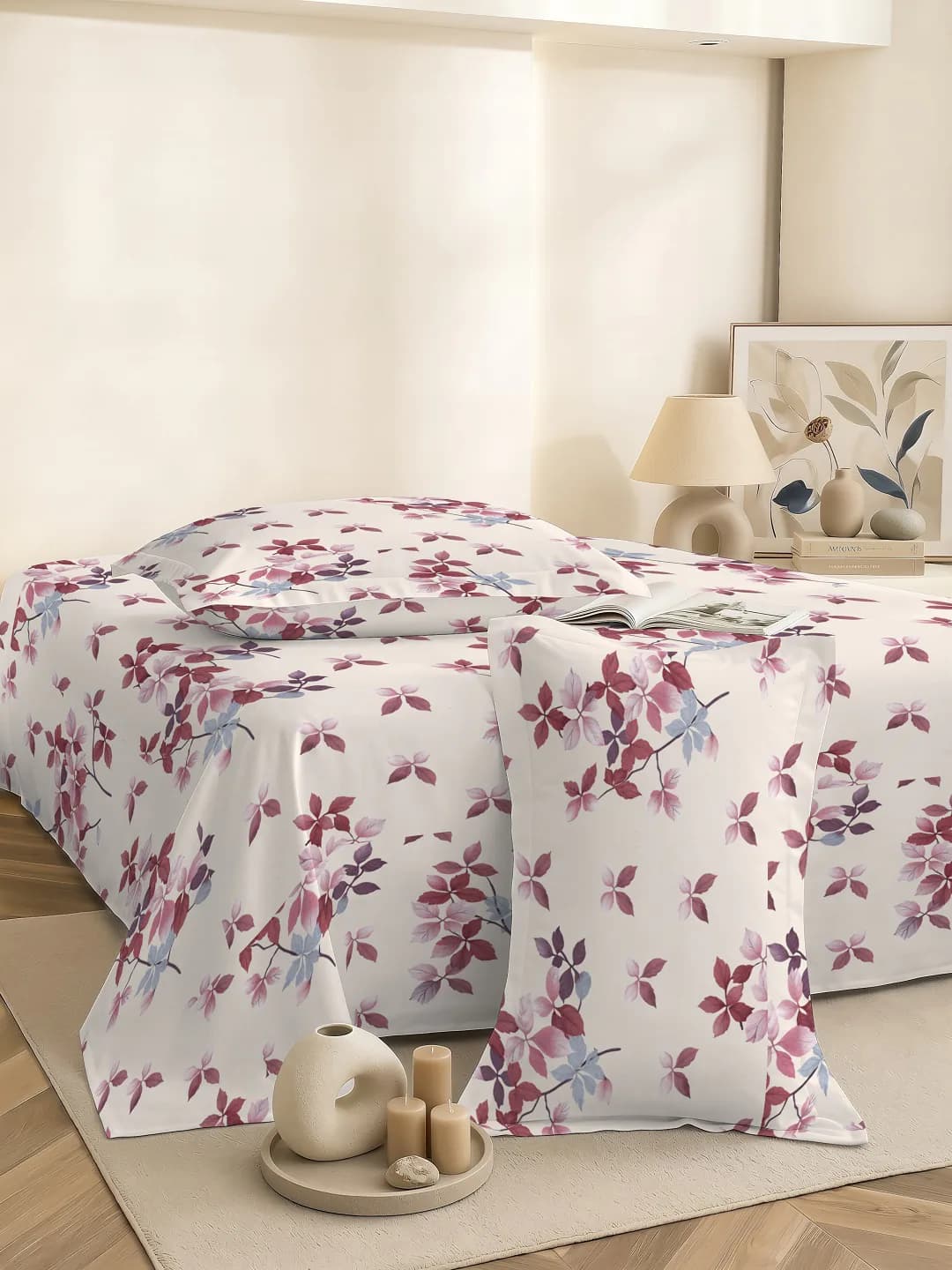 Coral Cloud Cotton Double 3Pc Bedding Set
