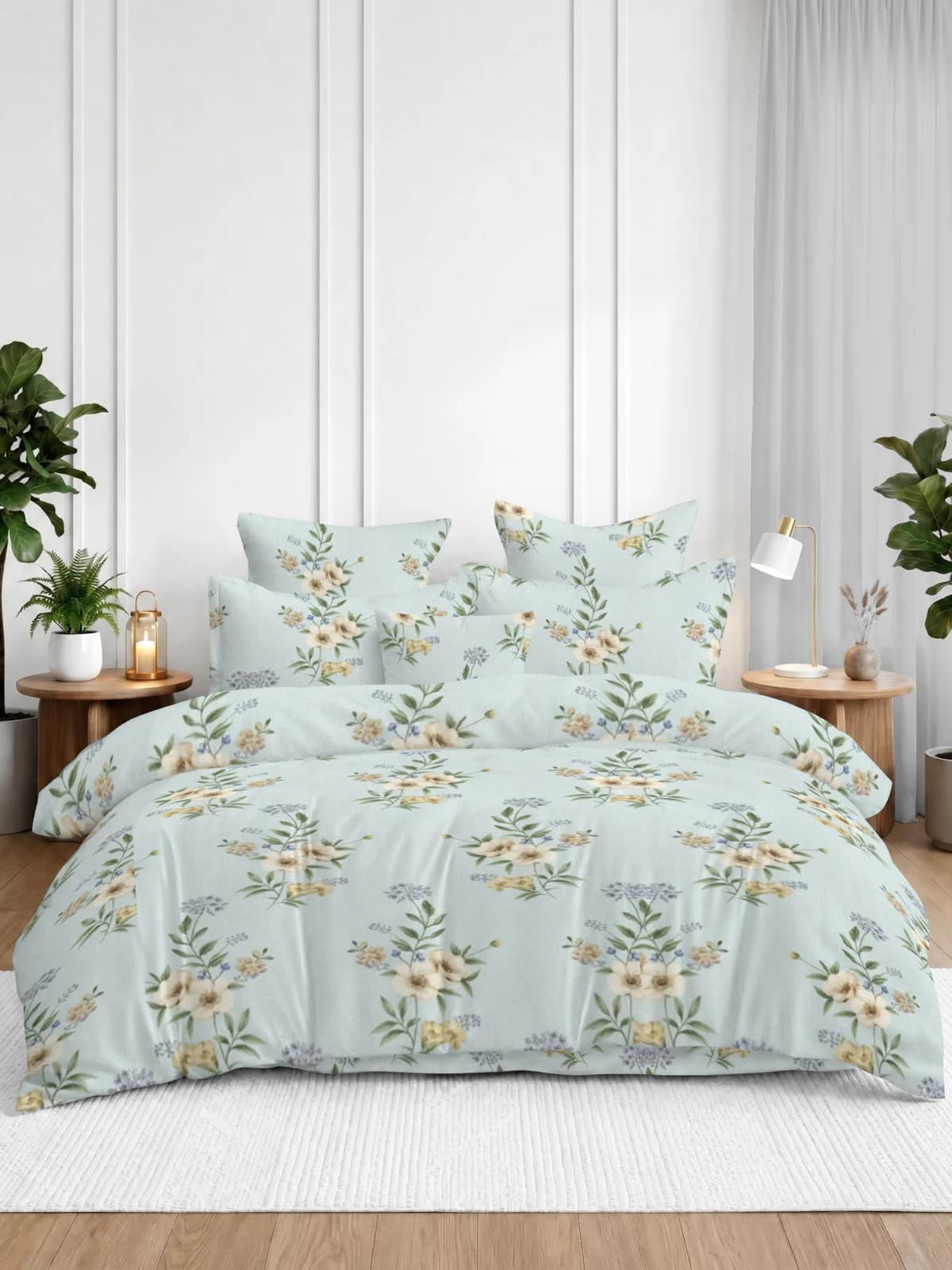 Rome Collection 210 TC Cloud Cotton King Bedsheet Set | 108x108 inches